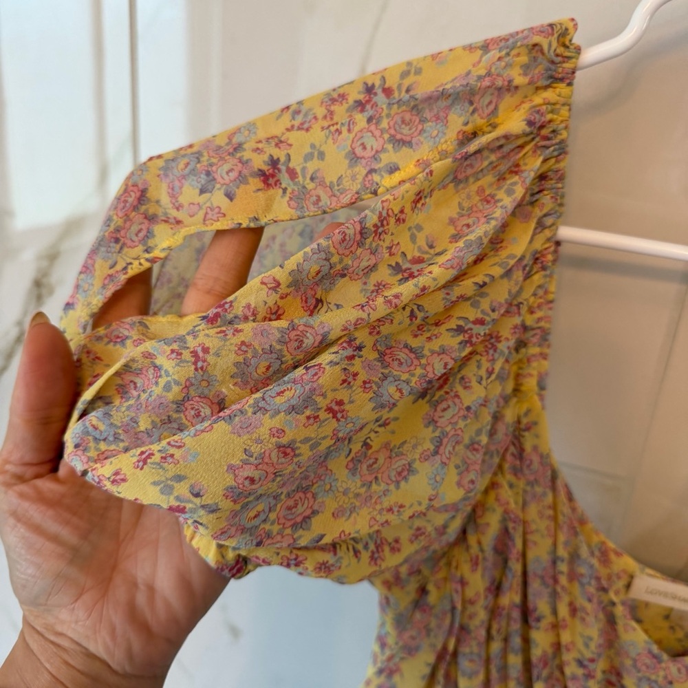 Loveshackfancy Ashley Silk Yellow Dress - Picture 4 of 6